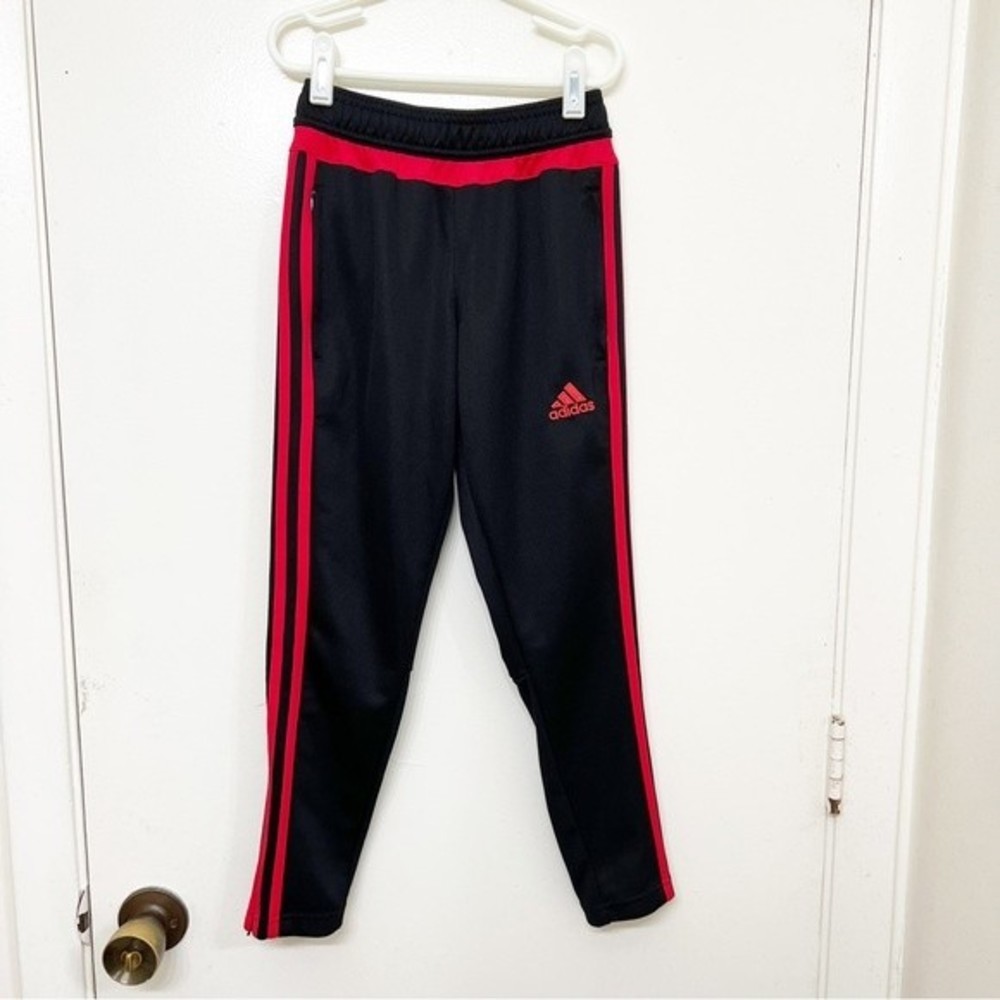 Pre-Owned Adidas Black/Red Boys Sweatpants